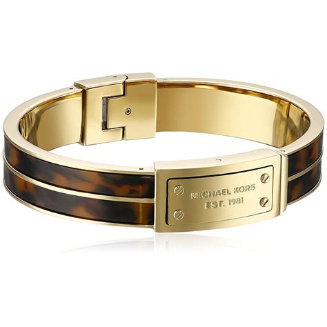 michael kors gold plated tortoiseshell bangle|Michael Kors Gold.